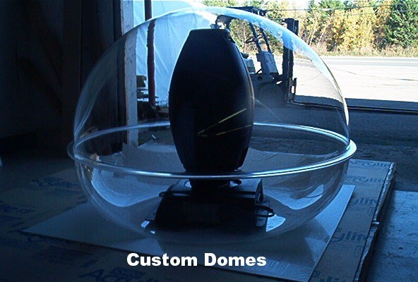 12 Inch Acrylic Dome Clear High Quality Plastic (6 Height & 3/4 Flange)